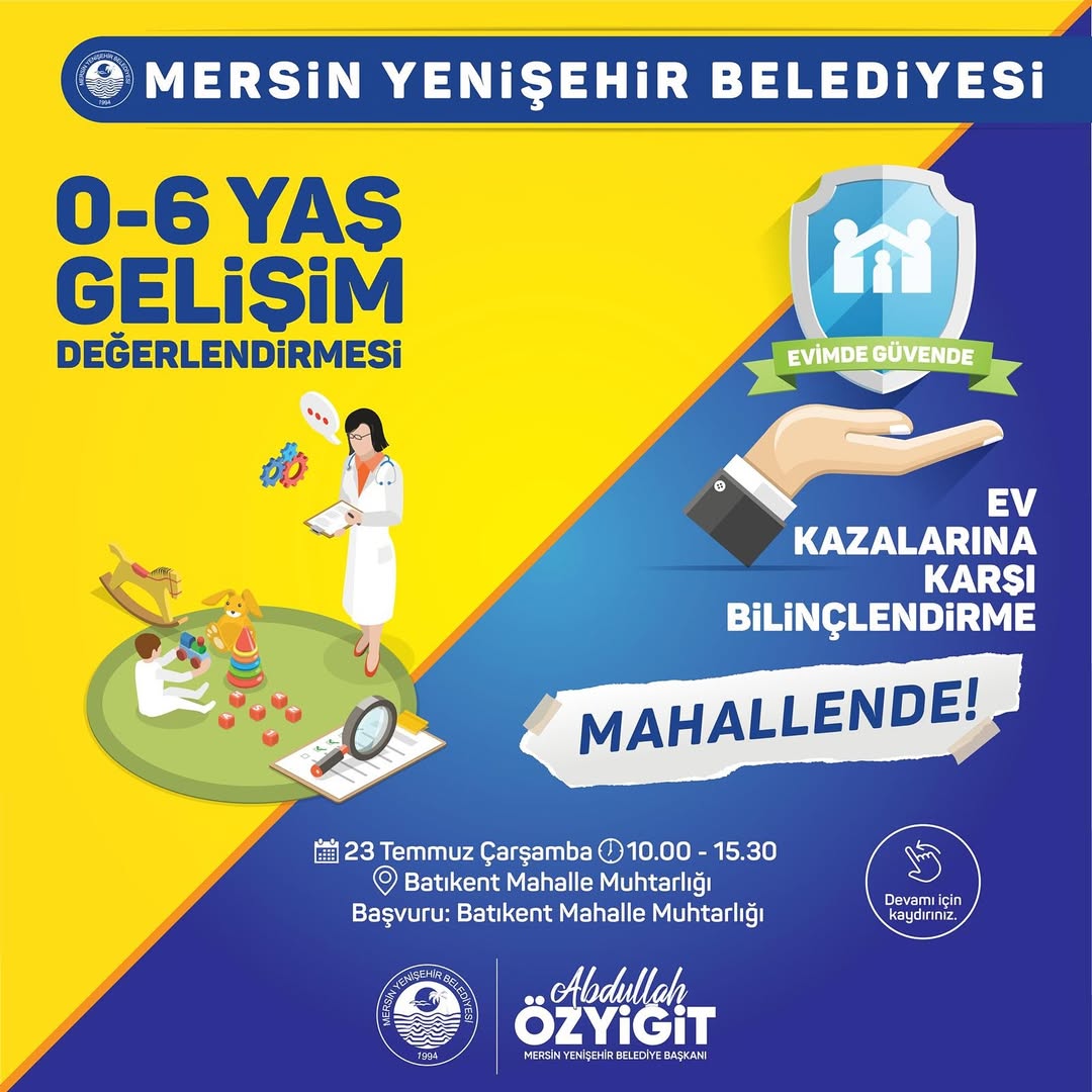 Mahallelerimizde 0 - 6 yaş gelişim değerlendirmesi 